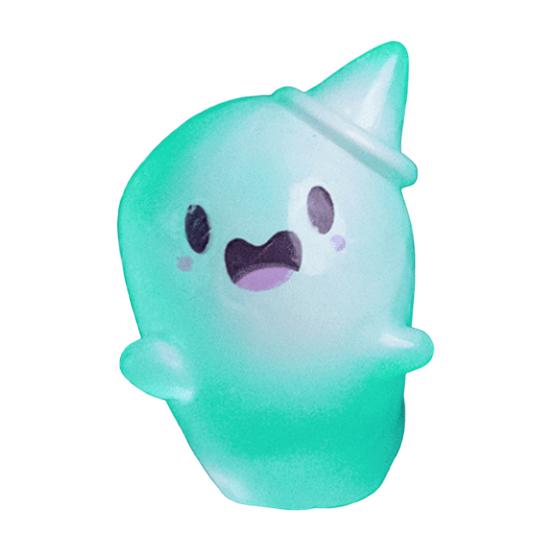 Мини-фигурки привидений на Хэллоуин с коробкой, миниатюрная светящаяся в темноте фигурка привидения, светящаяся маленькая игрушка-привидение для украшения дома и вечеринки