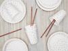 Dotted Cups, White, Rose Gold 260ml