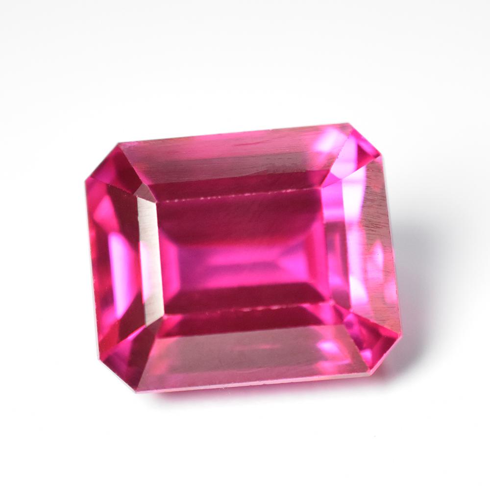 Natural Pink Sapphire Loose Gemstone 25ct 15x13mm Emerald Cut September Birthday Birthstone