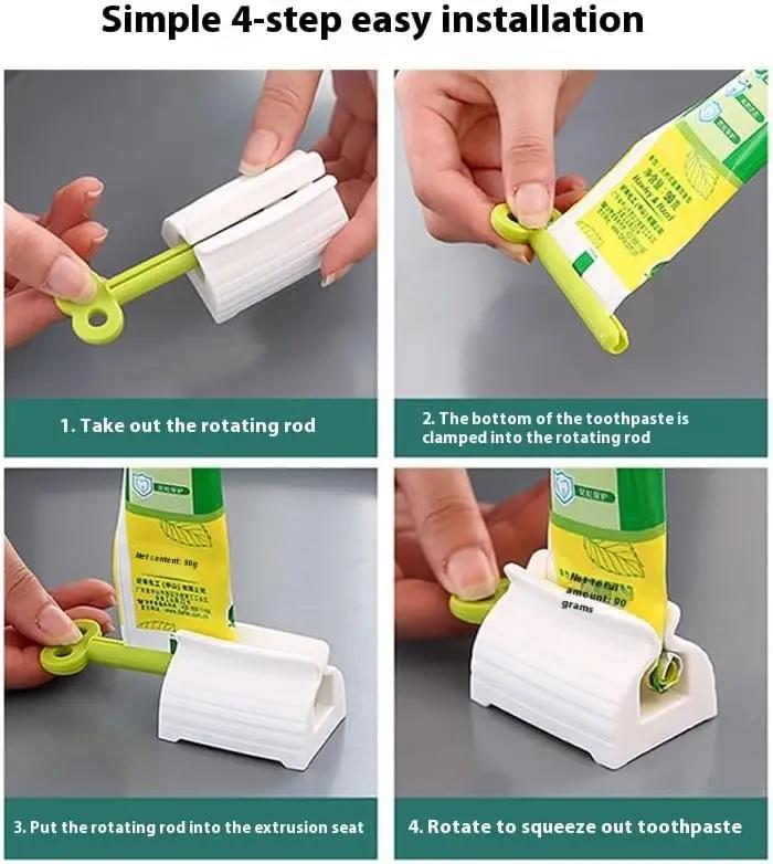 1-30 шт. Выдавливатель зубной пасты Ручной роликовый дозатор для ленивых людей Батарея не требуется Универсальная посадка для тюбиков