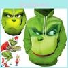 Толстовка с капюшоном Rascal Green Monster The Grinch для мужчин, изготовленная из мягкого и дышащего материала для комфортной носки