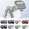 For Apple Airpods 4 Protective Case TPU Earphone Case Pods Headphones Keychain Protective Case F3F8