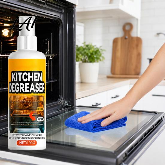 Range Hood Cleaner Grill Spray Heavy-Duty Grease Remover Kitchen Cleaner Effectively Easy Spray Remove Stains Degreaser for BBQ Grates Ovens