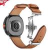 Премиальный кожаный ремешок для Samsung galaxy watch 8 40мм 44мм  Деловой ремешок для galaxy watch 8 classic 46мм Браслет для умных часов