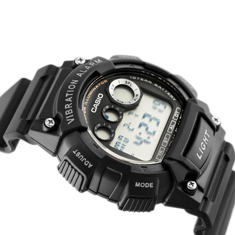 Casio Мужские ЧАСЫ для ПОДРОСТКОВ Черные W-735H-1A W-735H-1A