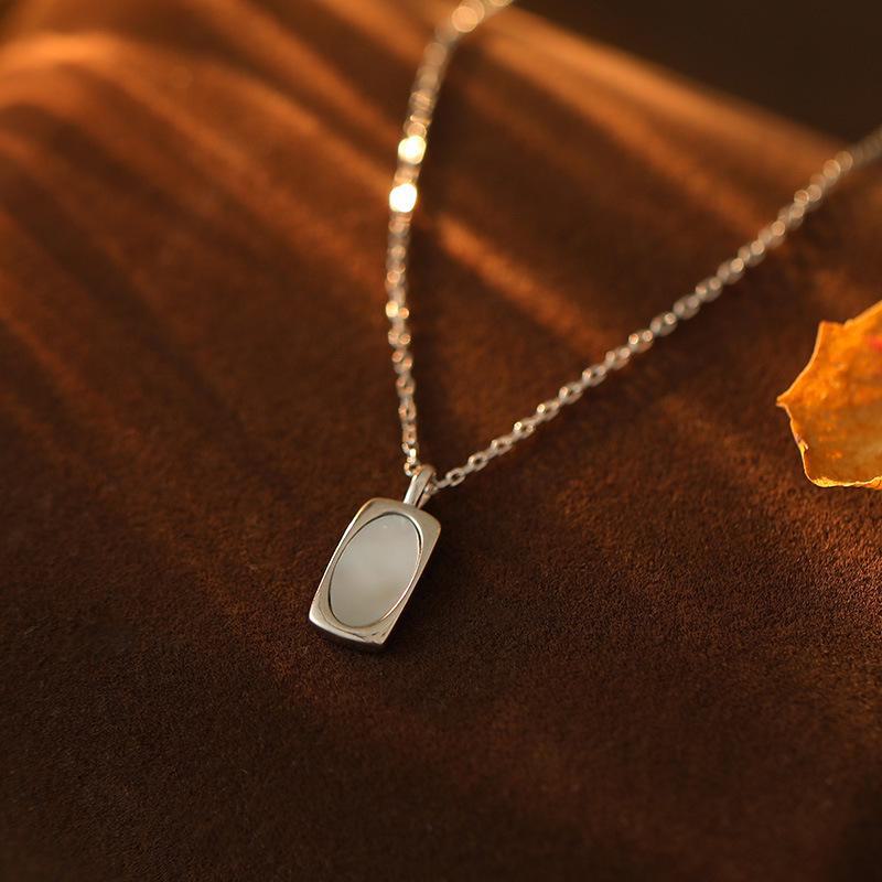 Ожерелье-подвеска из серебра 925 пробы Banyan Tree в стиле ретро с белой ракушкой, высококлассная летняя цепочка на ключицу 2024 года для женщин