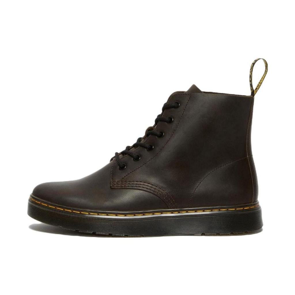 Dr. Martens Leather Comfortable Casual Short Martin Boots Unisex Boots Dark-Brown 27779201
