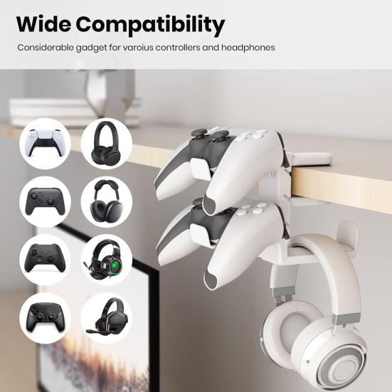 Подставка для игровой гарнитуры, держатель контроллера, вращающийся на 360 градусов универсальный игровой аксессуар для ПК, подставка для контроллера, подставка для хранения гарнитуры