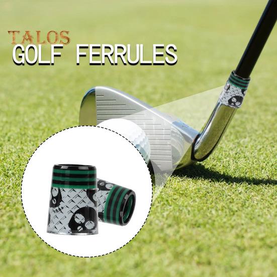 Наконечники для гольфа Плоские железные наконечники для гольфа Кольца для клюшек для гольфа с коническим наконечником 0,370 дюйма Железный клиновидный стержень с дизайном черепа Наконечники для гольфа