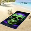 Hip Hop Punk Skull Pattern Microfiber Beach Towel 2D Flat Printed Sandproof Waterproof Cute Picnic Mat Travel Essentials