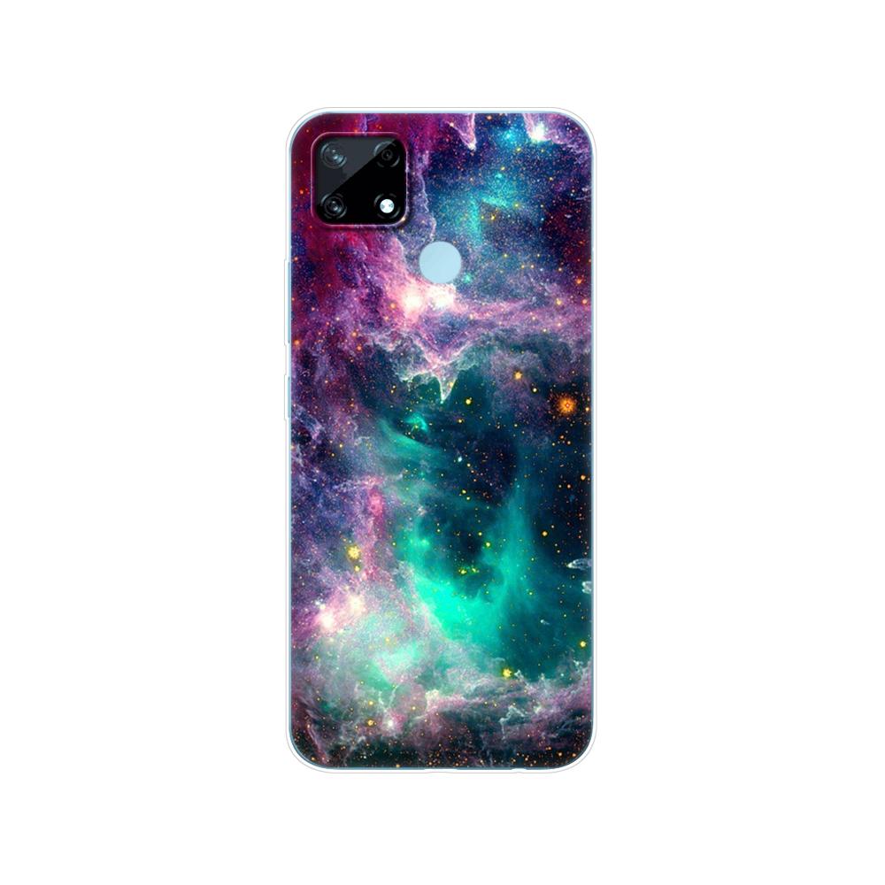 Для Realme C12 C25 C25S 7i Global Чехол Силиконовая задняя крышка для Realme Narzo 20 30A Чехол для телефона ТПУ Мягкий чехол-бампер Etui