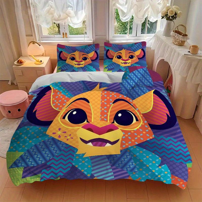 3pcs set Colorful The Lion King Simba Bedding Set with Duvet Cover+Pillowcases, All-Season Polyester, Zipper Closure61