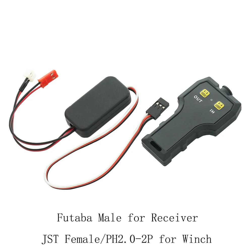 Scale Metal Winch and Wireless Remote Kit for 1/10 1/8 RC Crawler Car Axial SCX10  TRX4 TRX6 RGT 86190 Redcat GEN8 Yikong