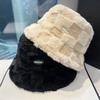 Новая шляпа-ведро женская осенне-зимняя универсальная теплая шляпа-ведро из овечьей шерсти, модная и милая плюшевая шапка со львом