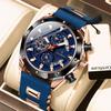 Student Fashion Sports Watch Multi Functional Three Eye Chronograph Calendar Watch