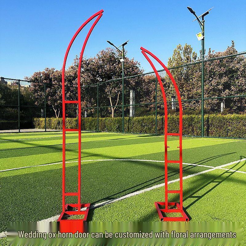 Свадебная арка из железа для улицы, подставка для цветов - Декорация входа на свадьбу, ворота "Бычий рог"
