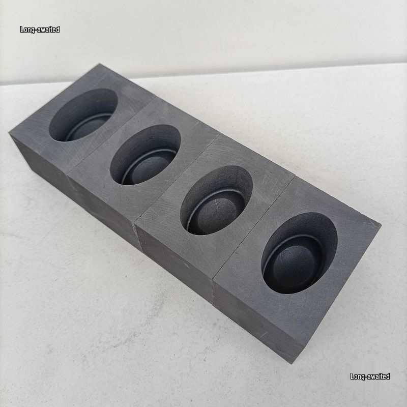 1 Yuanbao Graphite Crucible for High-Temperature Melting of Gold and Silver, Durable Ingot Mold for Casting and Refining Gold and Silver.