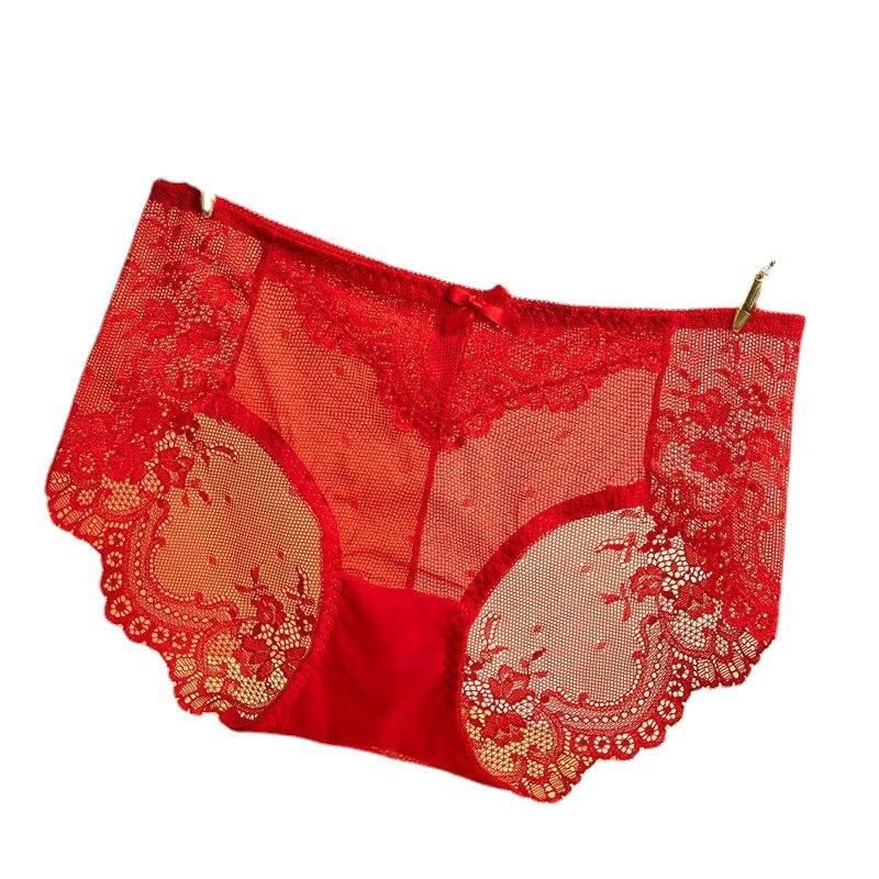 Кружевные трусики больших размеров с высокой талией, женские трусы, сексуальное полое нижнее белье, женские сетчатые дышащие трусы