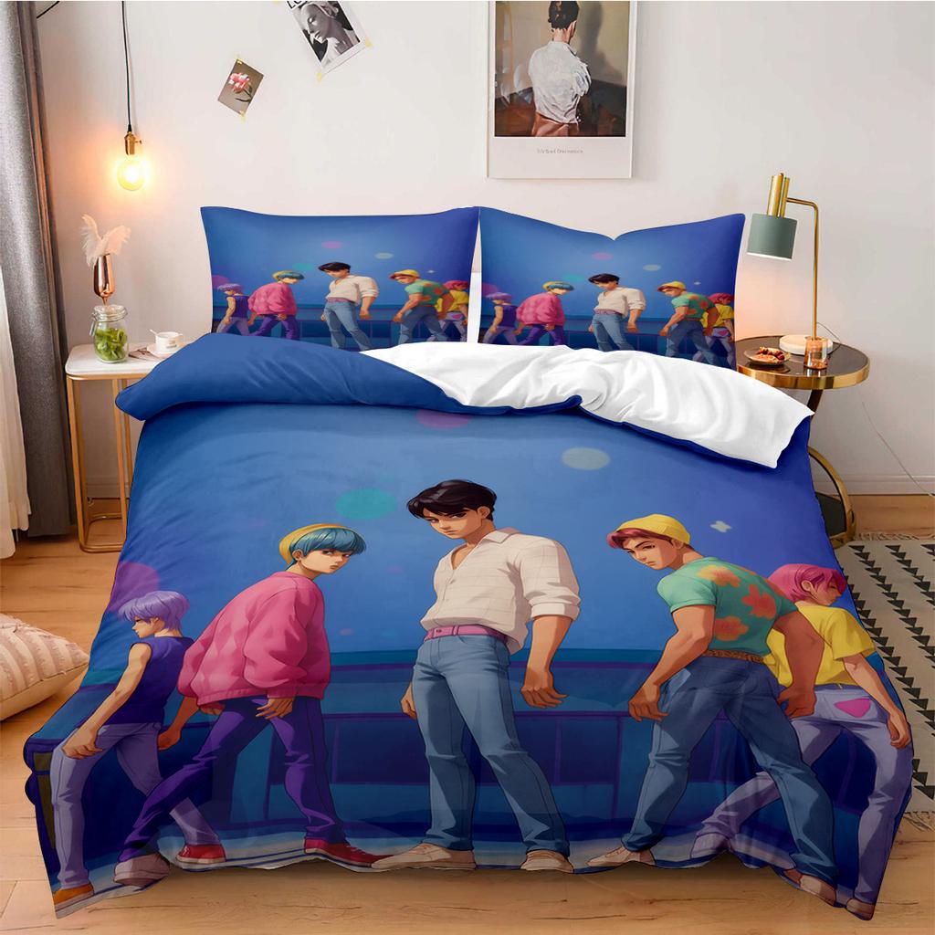 Постельное белье K-Pop Demon Hunters для фанатов, детей, машинная стирка, прочное, размеры кинг, квин, твин для K-pop девушек, домашний декор для спальни