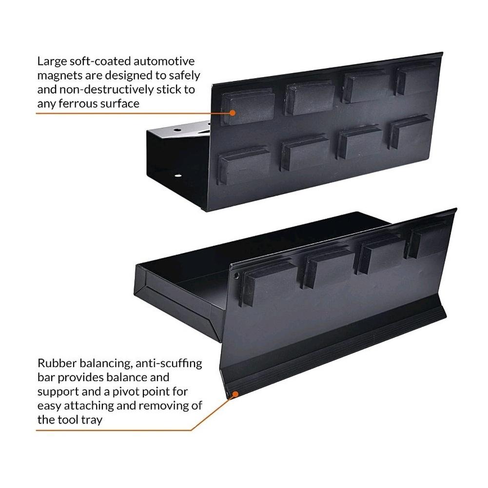 Органайзер для гаража Цвет как показано Магнитный лоток для инструментов Держатель для бумажных полотенец в комплекте Противоцарапающаяся поддержка Конструкция с поворотной точкой