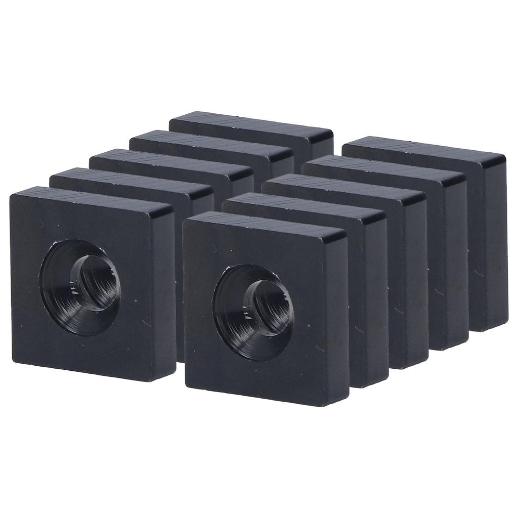 10 шт. профильные торцевые заглушки из алюминиевого сплава с одним отверстием для промышленного оборудования с ЧПУ, черные