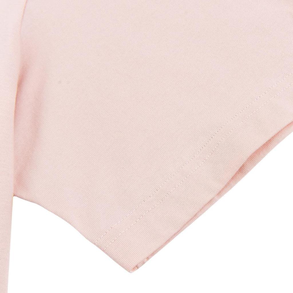 Adidas Solid Color Logo Casual Crew Neck T-Shirt Unisex Tops Pink IT4338