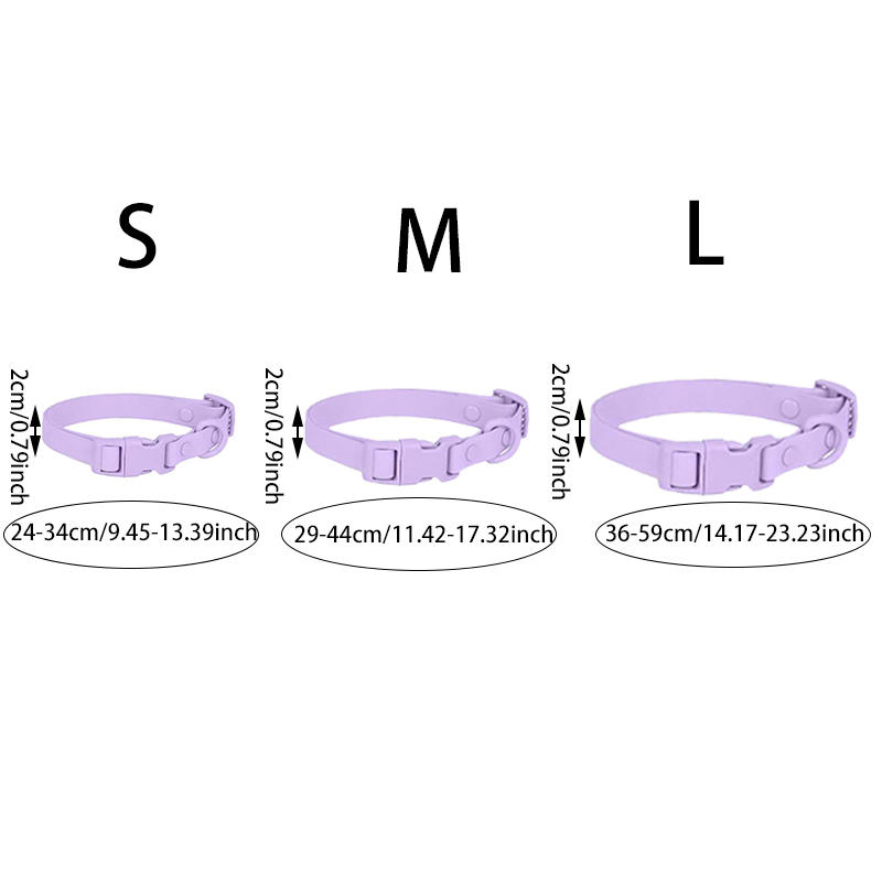 Adjustable Dog Collar High Quality PVC Material Waterproof Easy Clean Pet Accessory Odor Resistant Durable Pet Supplies For Small Medium Large Dogs