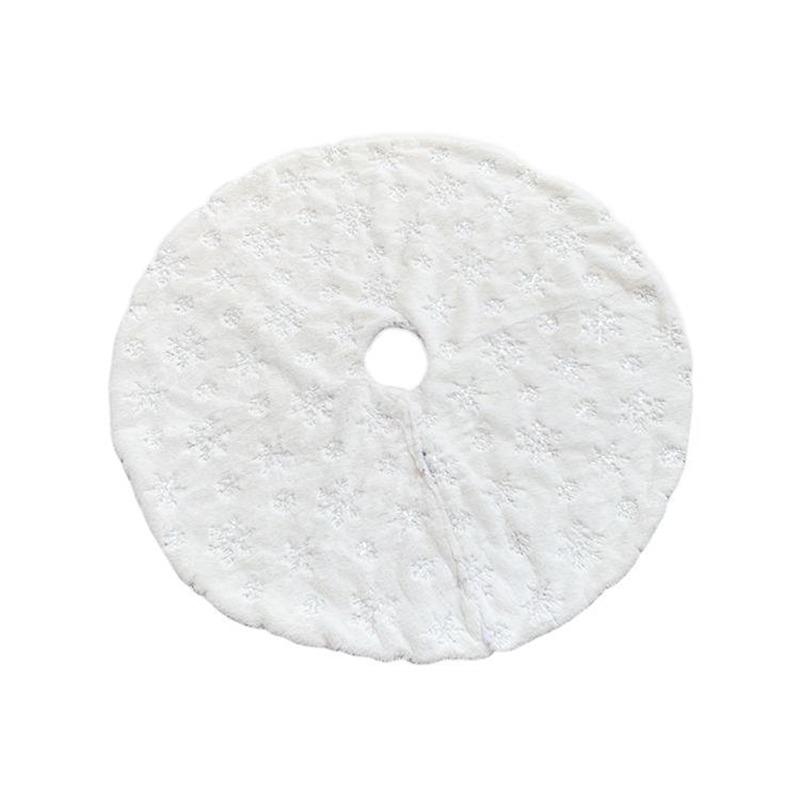 78-122СМ Плюшевая Юбка для Рождественской Елки Белые Снежинки Искусственный Мех Юбки для Новогодних Елок Основание Чехол Ковер для Вечеринки Навидад