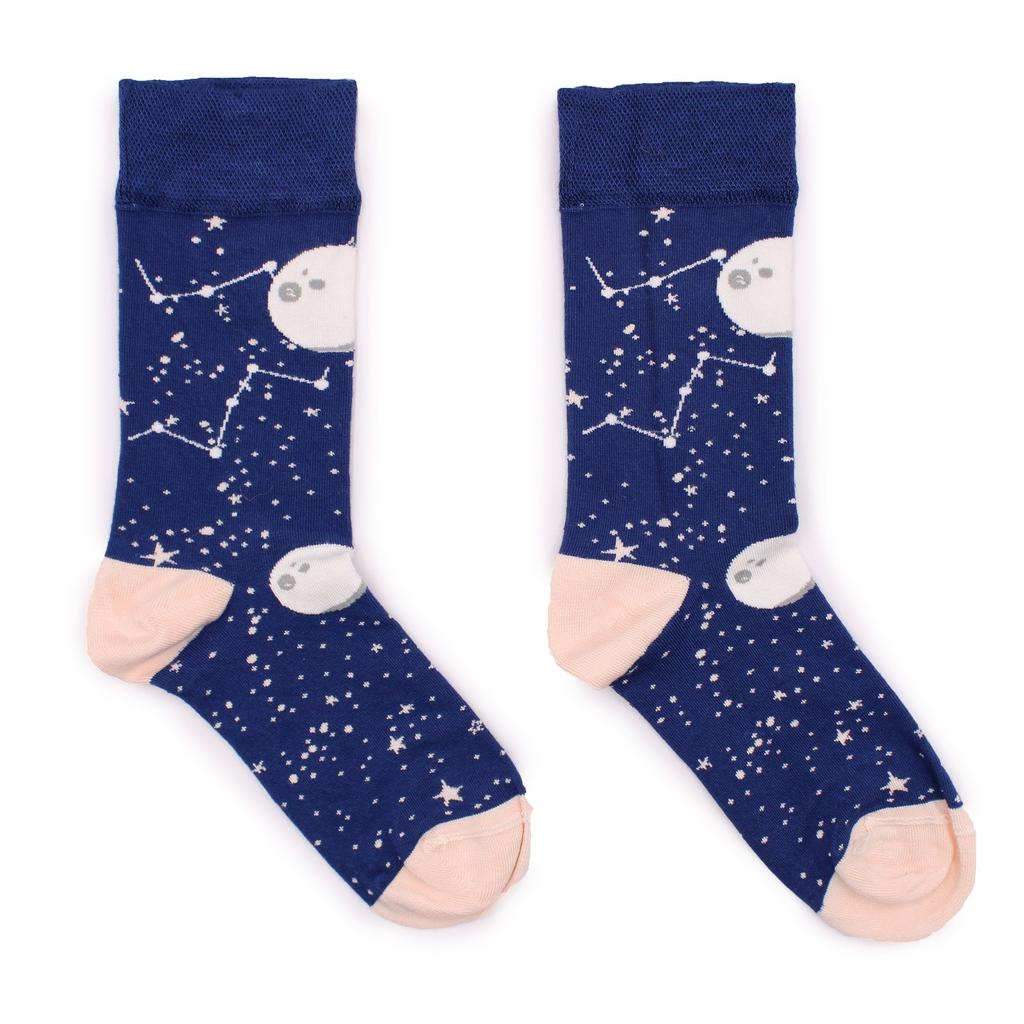 2x Bamboo Socks Small/Medium – Moon Walk
