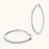 Silvere Glam Европейские и американские новые серьги-муассаниты в стиле Ins, крупные серьги в стиле хип-хоп, серьги из стерлингового серебра
