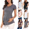 Women's Pregnant Maternity Fashion Short Sleeve Maternity Blouse Beautiful And Elegant T-Shirt