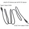 Кабель питания USB C - DC5.5x2.1mm, поддержка 5V3A, USB C, штекер - DC5521, штекер, зарядный шнур для маршрутизаторов, камер