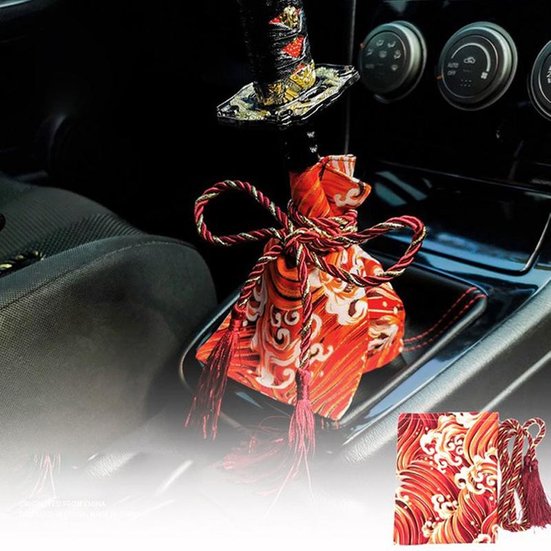 Ручка рычага переключения передач в японском стиле самурая, пылезащитный чехол, холст, коробка передач, декор, детали, индивидуальные аксессуары