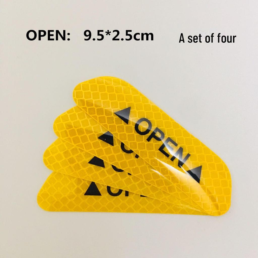 Reflective Car Stickers: Luminous Safety Decals for Electric Cars, Wheels, and Body - Night Warning.