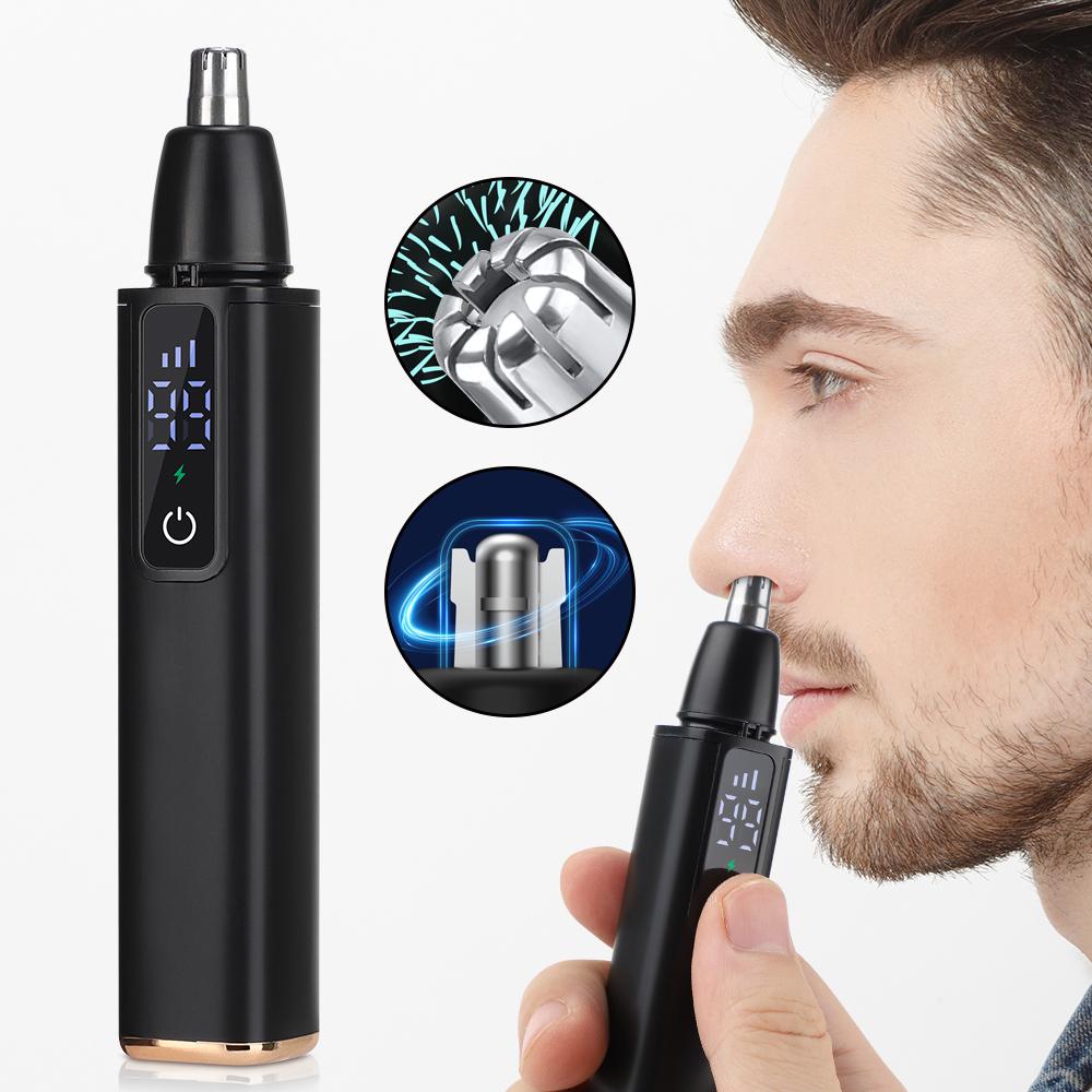 Electric Nose Hair Trimmer for Men Women High Speed Motor Hair Remover Lips Eyebrows Razor R Type Cutter Head Trimmer for Nose