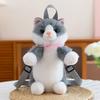 Кавайная Реалистичная Кошка Марионетка Кошка Рюкзак Мягкий Пушистый Милый Мультяшный Кот Рюкзак Школьные Сумки Дорожная Сумка для Хранения