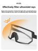 Anti-fog Full Frame TR90 Cycling Glasses Outdoor Bike Running Unisex Color-changing Goggles Windproof Sand Proof UV Protection