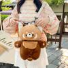 Plush Animal Little Panda Backpack Doll Large Capacity Sleepy Doll Bag Raccoon Plush Bag Girls