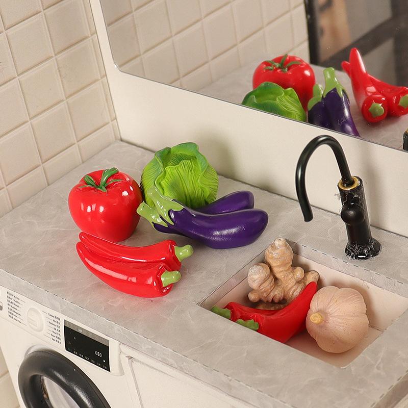 8 шт./компл. кукольный домик, имитация овощей, миниатюрная кухня, еда, украшения для кукольного домика 1/12, аксессуары для кукольного дома