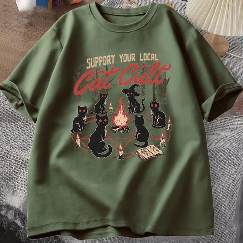 Cute Cat Paw Print Short Sleeve Tshirt Cat Lover Gift Vintage Casual Tee Cat Dad Gift Casual Graphic Tshirt Crewneck Tops