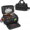 Black Color Multifunctional Work Bag Thick Padded Base Water Resistant Tool Bag  For Electricians