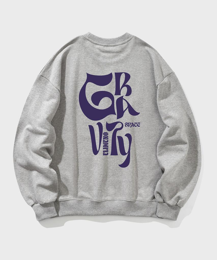 ELIMENO El Space Oversized Sweatshirt Gray (Purple)