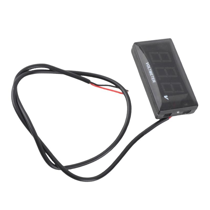 Цифровой вольтметр для мотоцикла DC 10-150V со светодиодным дисплеем, водостойкий тестер напряжения, индикатор заряда батареи с кронштейном