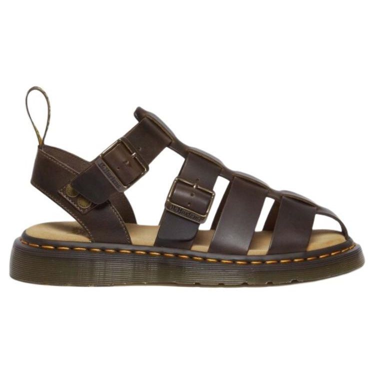 Dr. Martens Leather Versatile Comfortable Roman Sandals Unisex Sandals Brown 31562375