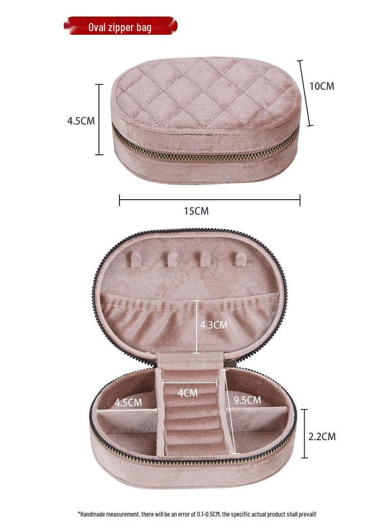 Роскошная бархатная шкатулка для украшений для колец, ожерелий и серег-пусетов - Портативное и элегантное решение для хранения