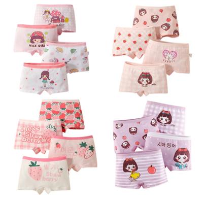 4 шт./лот, нижнее белье с изображением кролика, боксеры для девочек, детские трусики, хлопковые трусы, трусы
