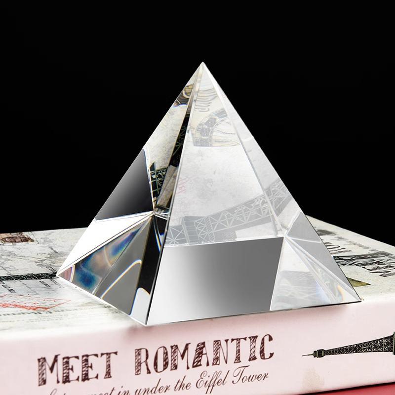 1 шт. прозрачная 4/5/6/7/8 см длина стороны прямоугольная пирамида многогранная призма оптическое стекло белая пирамида
