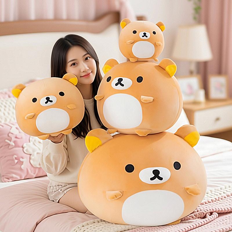 Плюшевая Подушка-Подушка для Кровати Rilakkuma с Мягким Наполнителем из ПП Хлопка для Комфорта Девочек и в Качестве Подарка