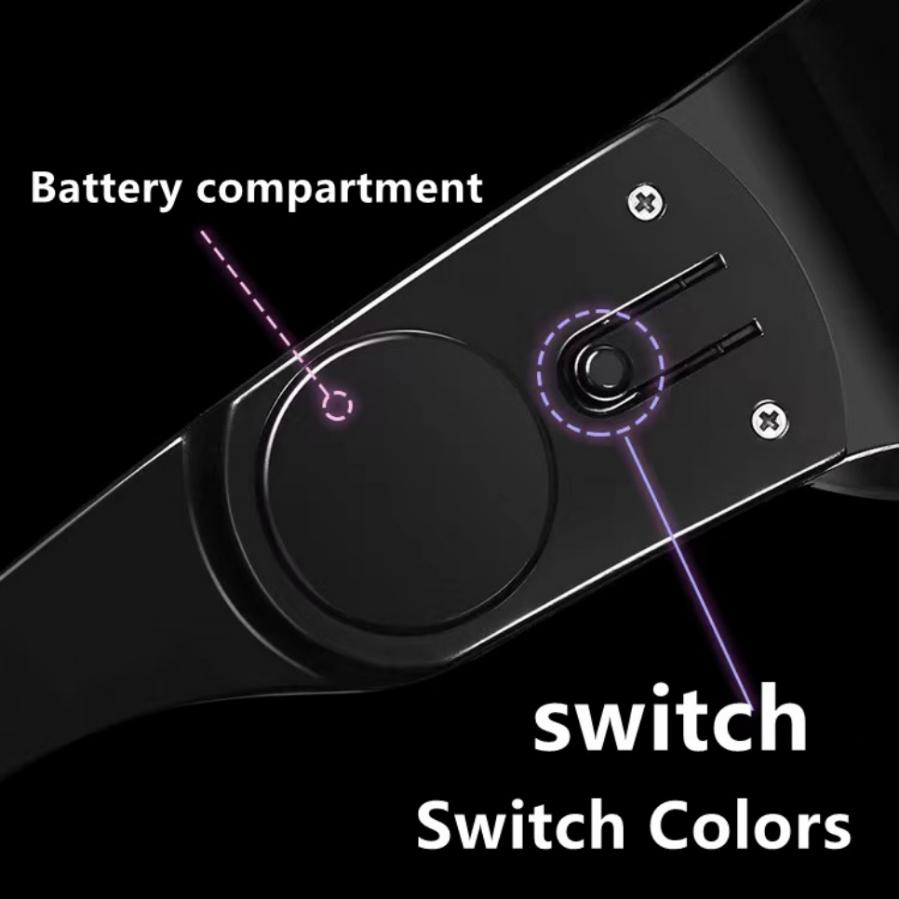 VnnZzo LED Luminous Color Glasses LED Glasses Neon Light Up Visor Eyeglasses Bar Party EyeWare For Halloween Christmas Parties