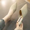 Корейская версия однотонных модных женских тапочек, женская верхняя одежда, универсальные нескользящие износостойкие сандалии и тапочки с острым носком